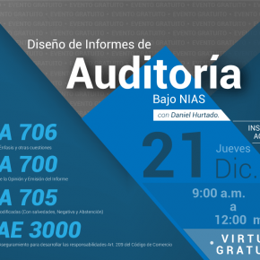 Aprende a diseñar informes de auditoría bajo NIAS Aprende a diseñar informes de auditoría bajo NIAS