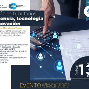 Conferencia virtual. Beneficios tributarios de ciencia, tecnología e innovación
