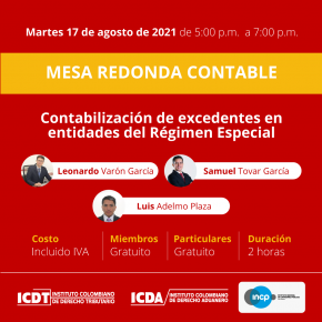Mesa Redonda Contable. Contabilización de excedentes en entidades del Régimen Especial